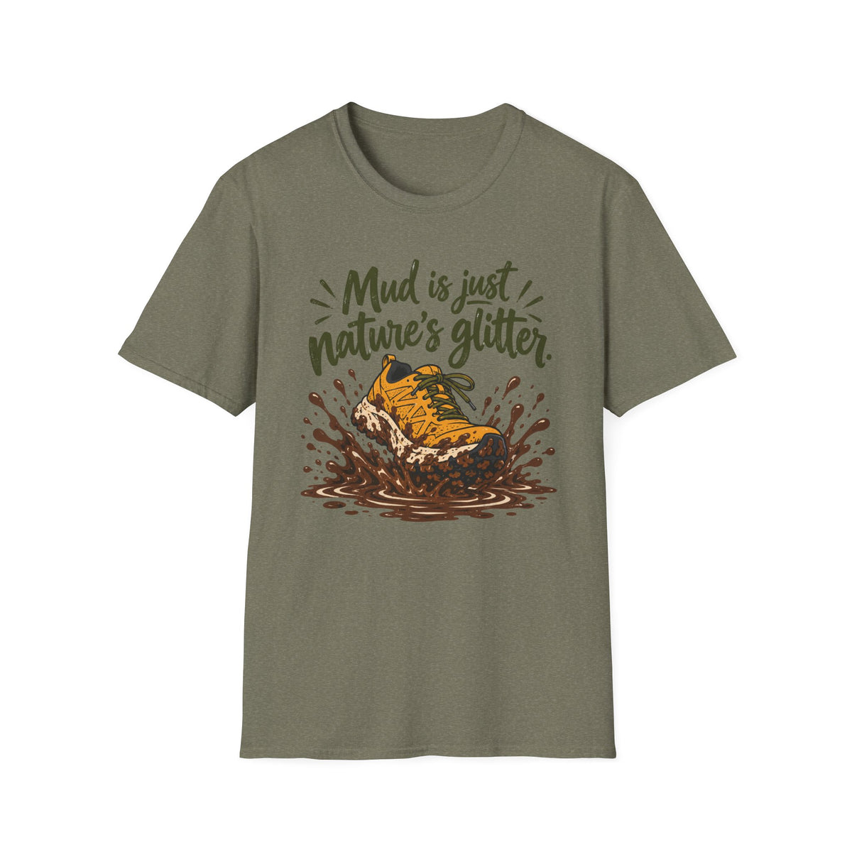 Mud Is Just Nature's Glitter Yellow Shoe T-Shirt