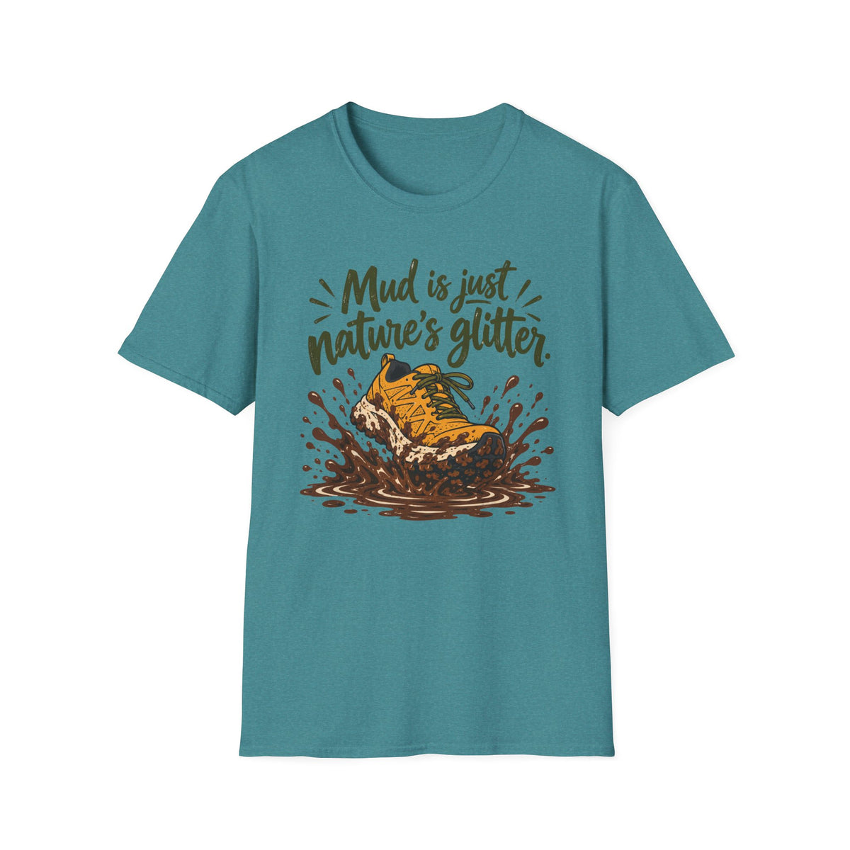 Mud Is Just Nature's Glitter Yellow Shoe T-Shirt